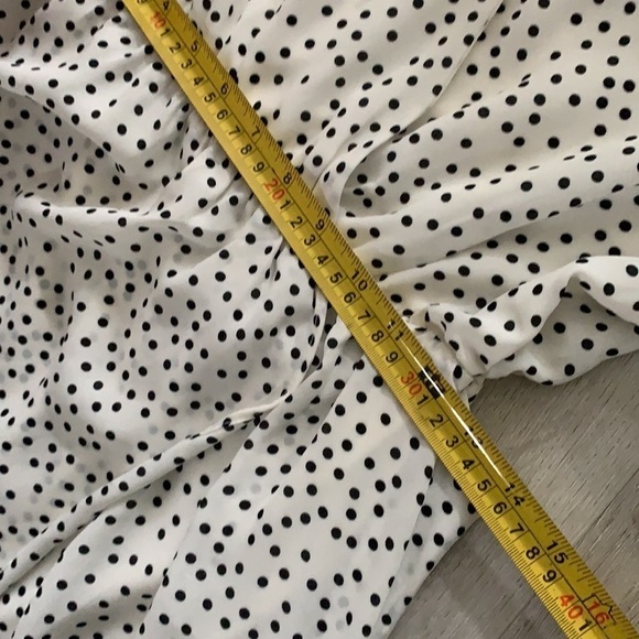 Sienna Sky Polka Dot High Low Wrap Dress lightweight classic retro tie waist M - Picture 9 of 13